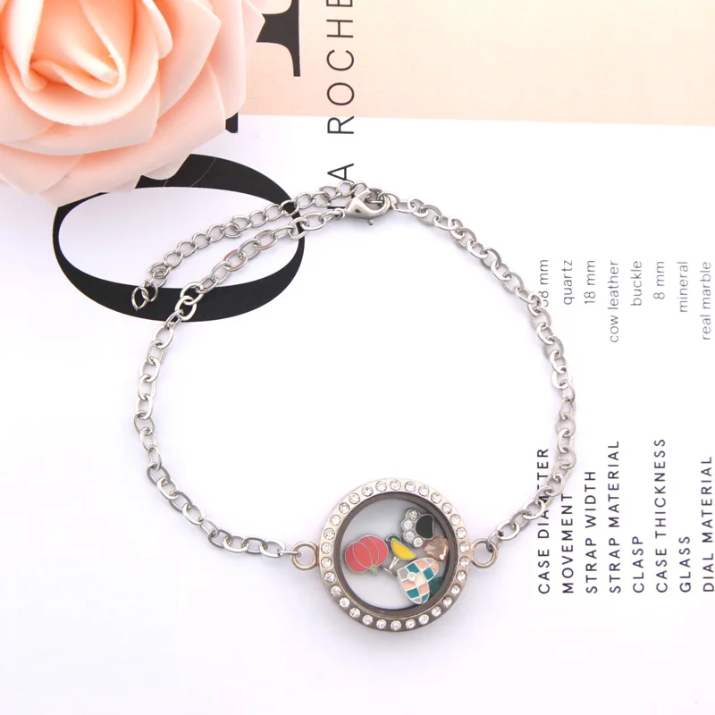 Vinnie дизайнерский открывающийся магнит из нержавеющей стали стеклянный браслет с