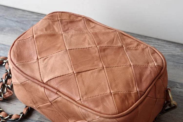 Натуральная кожа небольшой ручной работы из мягкой овчины женщины сумку