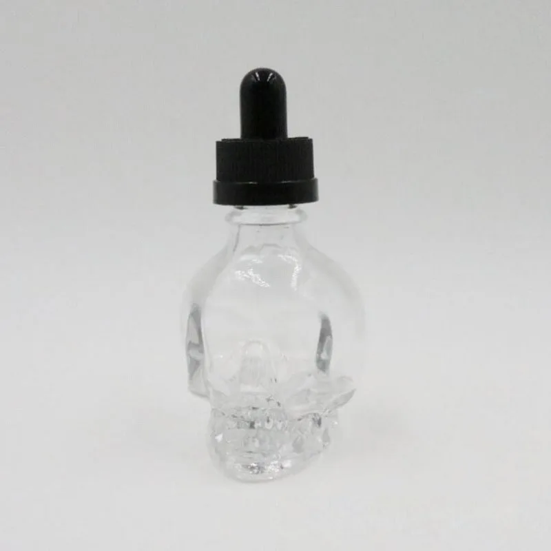 100 шт. 30 мл стеклянная капельница с черепом прозрачная бутылка для электронного