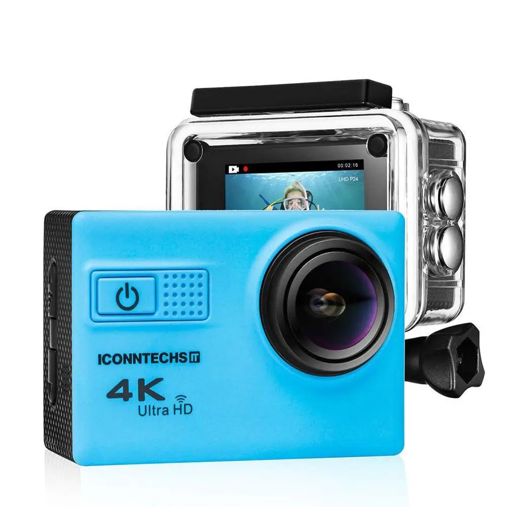 Новая версия EK F68 F68R 4K Ultra HD EIS Экшн-камера Novatek 96660 чипсет для sony IMX078 сенсор Wi-Fi Удаленная Водонепроницаемая камера - Цвет: No remote (Blue)