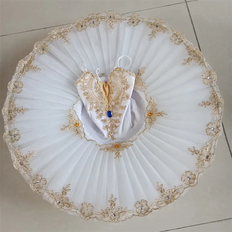 Белое небесно-голубое розовое профессиональное балетное платье-пачка для детей