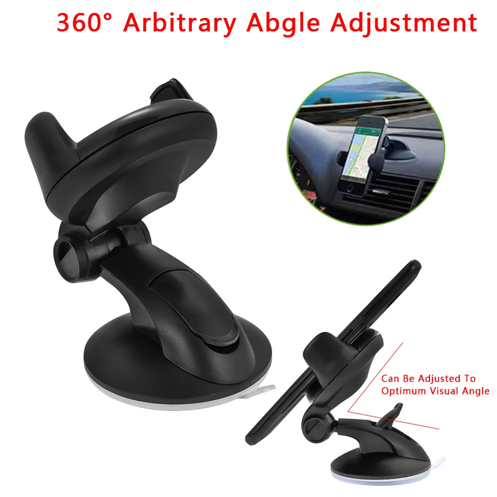 1PC 360 Degree Adjustable Auto Mobile Phone Stand Car Holder Dashboard Windshield Bracket for Universal Smartphone Accessories