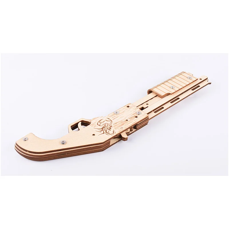 3D деревянные детские игрушки-пазлы Mossberg дробовик головоломка игрушки модель резиновый браслет "сделай сам" пистолет деревянные игрушки для детей