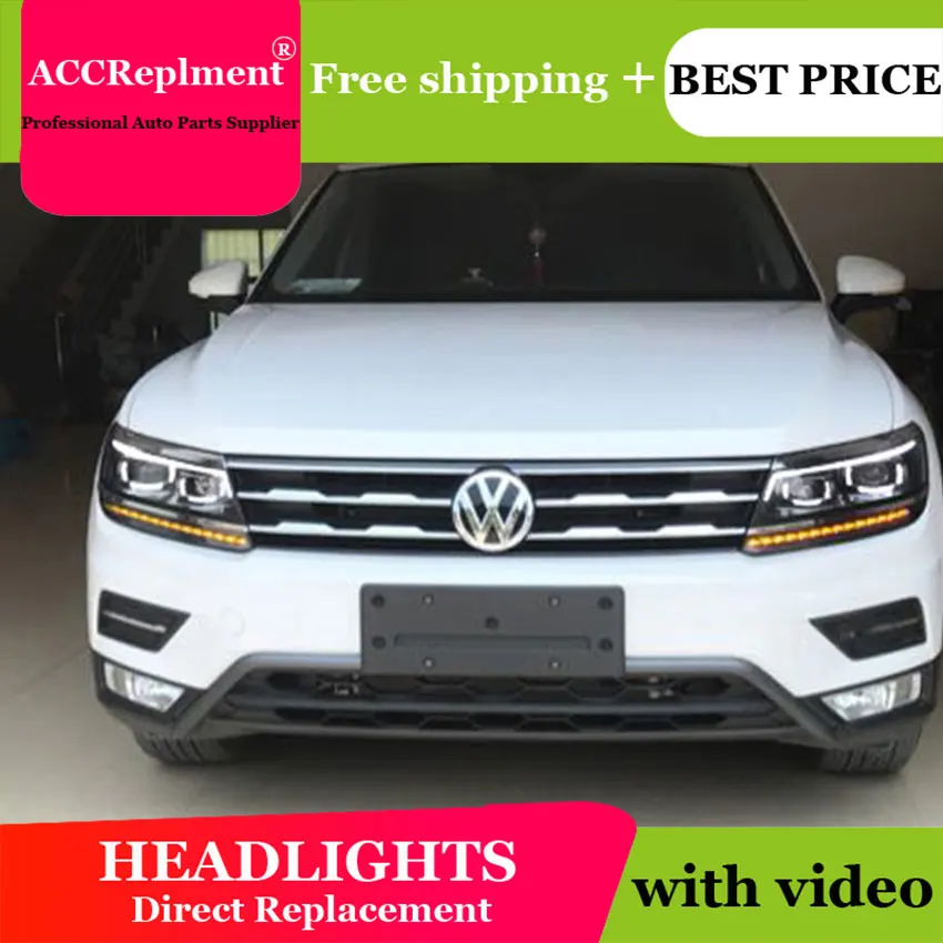 Авто PRO 2017 для VW Tiguan фары Тюнинг автомобилей Q5 би ксенон объектив СВЕТОДИОДНЫЙ