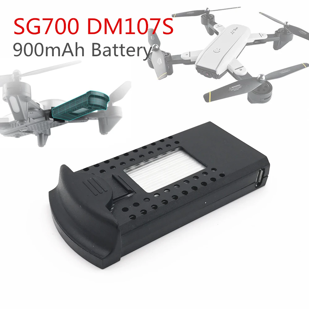 Литий-полимерный аккумулятор 3,7 В 900 мАч для квадрокоптера DM107 SG700, Радиоуправляемый Дрон, Wi-Fi fpv, вертолет-Дрон