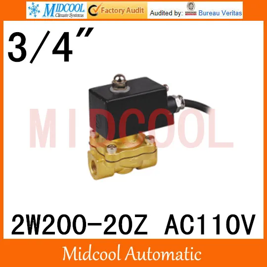 

High quality explosion-proof solenoid valves of brass 2W200-20Z port 3/4" BSP AC110V two position, two way normally closed