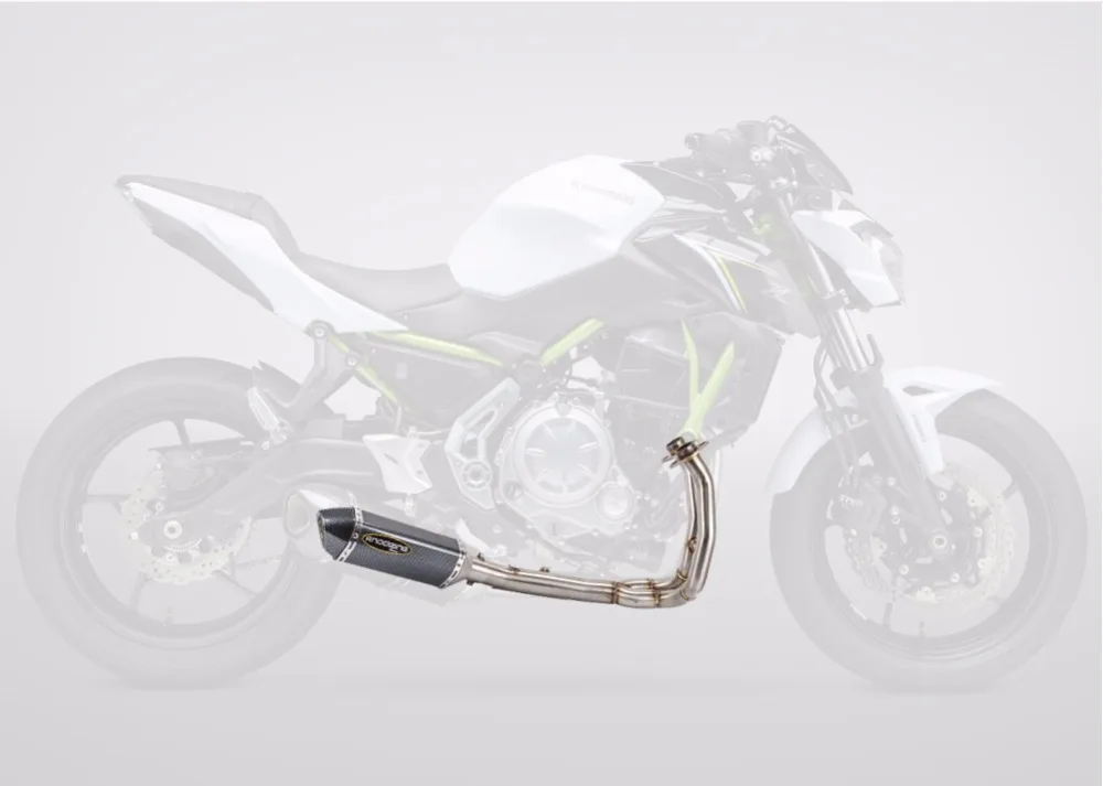 ER 6N выхлопная система мотоцикла для kawasaki ER6N ER6F NINJA650R 2012 2016 глушитель средней трубы