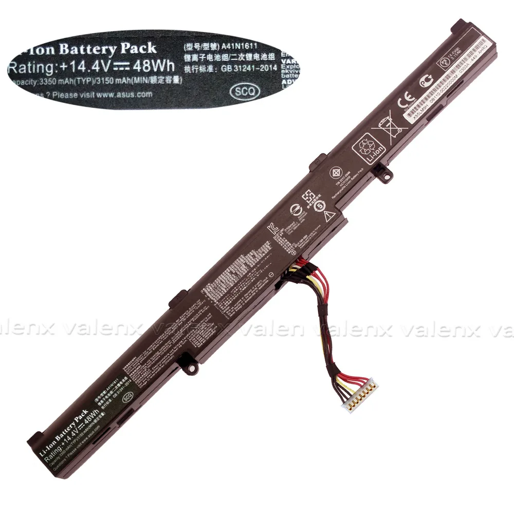 Аккумулятор для ASUS ROG STRIX GL753V GL752VW FX53VD GL553VD 14 4 В A41N1611 A41LP4Q|Аккумуляторы ноутбуков| |
