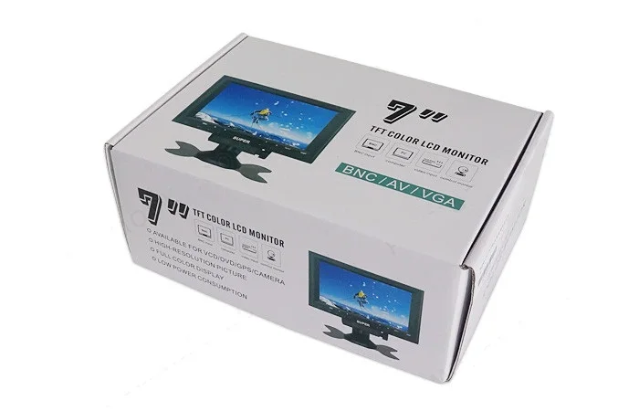 Супер 7 дюймов TFT Цвет ЖК дисплей зимние Экран 800x480 HD для монитора с видом от