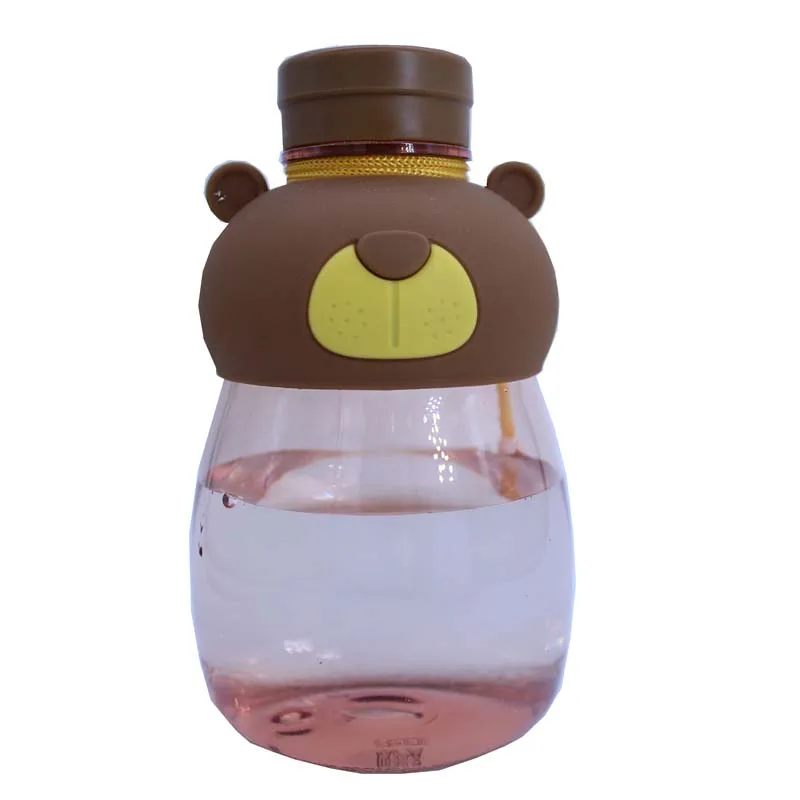 BPA бесплатно герметичная детский чайник мл бутылка для воды мультфильм Школьная бутылка для воды 540 милый медведь шейкер Спорт напиток бутылка - Цвет: Coffee Bear
