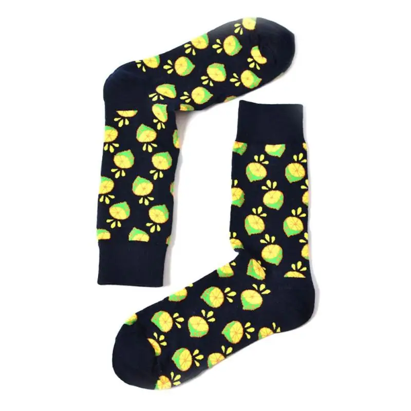 Забавные хлопковые носки с принтом фруктами Happy sock для Для женщин мужчин осень 2017