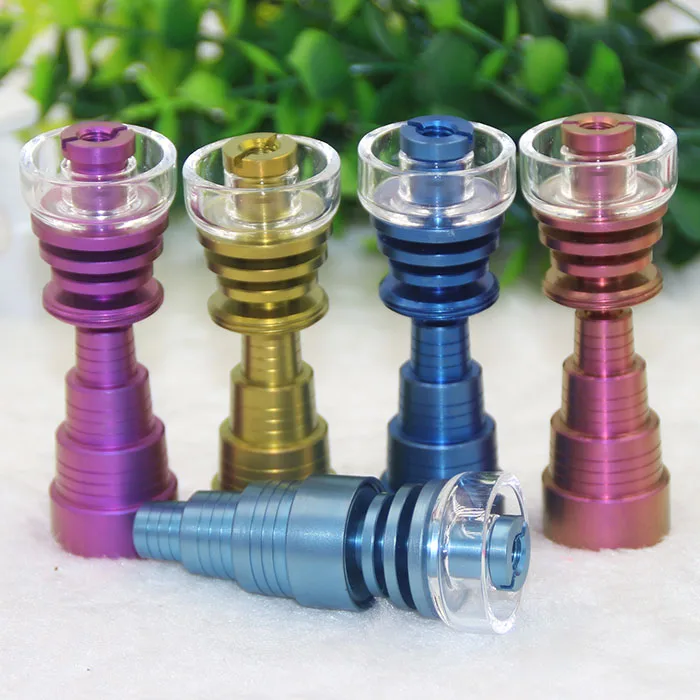 Красочные гибридные Титановые Гвозди с кварцевой чашей 10 мм 14 19 женский и мужской