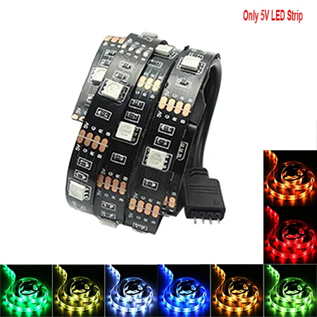Only LED Strip 5 В USB Светодиодная лента 5050 60 Светодиодный/M смещение HD tv задний свет 24Key Дистанционное подключение к смартфону по WIFI RGB контроллер 1 м 2 м 5 м ТВ Светодиодная лента - Испускаемый цвет: Only LED Strip
