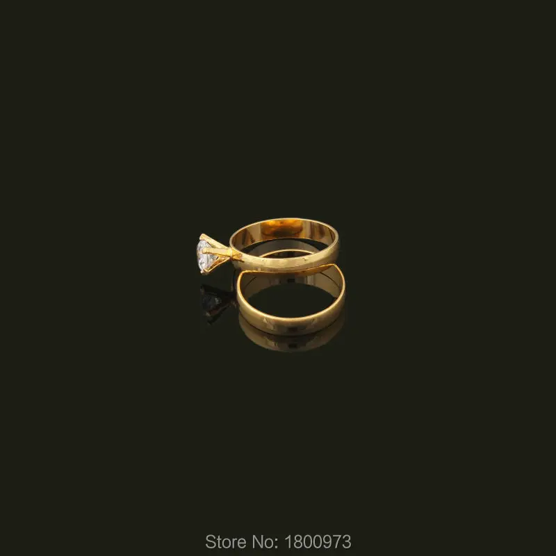 TWO DESIGH Gold Filled Crystal Rings Fashion Jewelry For Lovers Wedding Middle East/Russia/Arabic/African/Brazil/Kenya | Украшения и