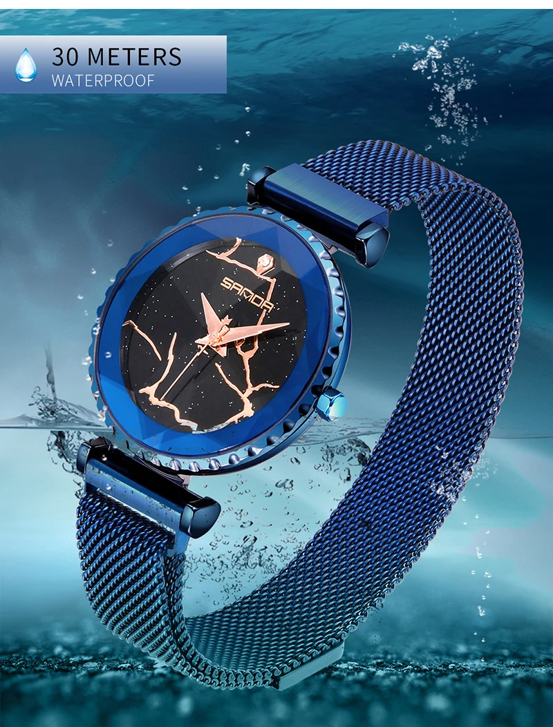 Модные женские часы 2020 года вогнутый и выпуклый дизайн зеркала уникален