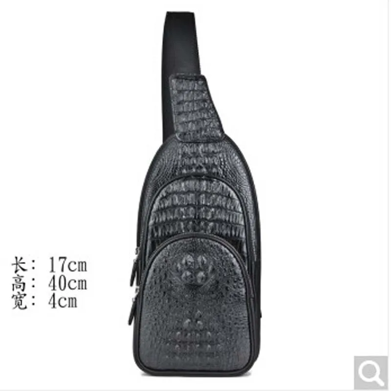 

weitasi Crocodile skin men chest bag man bag single shoulder bag men bag fashion Leisure