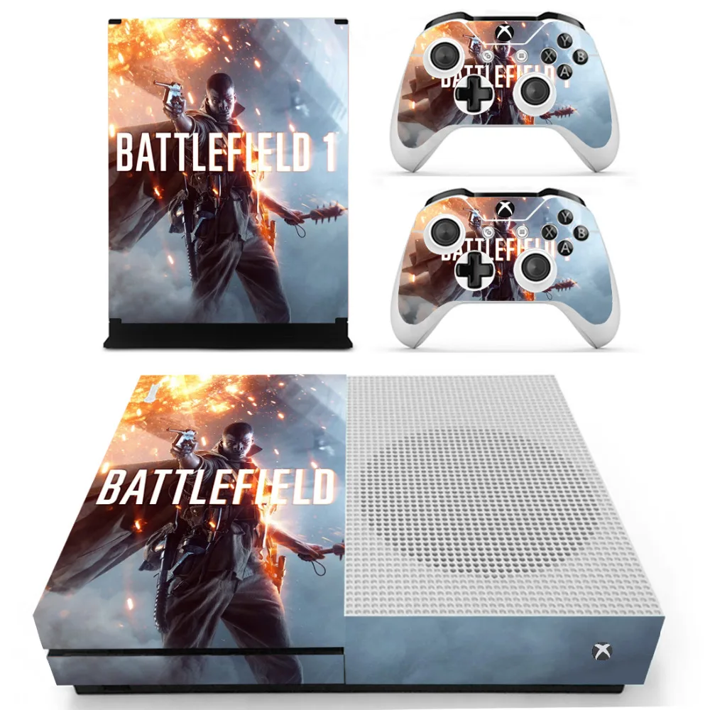 Поле боя 1 кожи Стикеры наклейка для Xbox One S консоли и контроллеры тонкий s