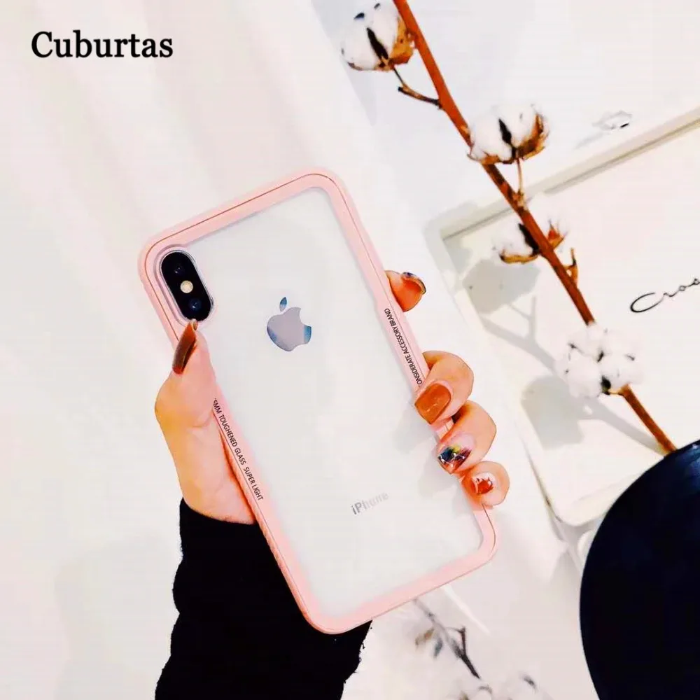 Cuburtas New Case for iPhone X Luxury TPU Soft Edge Tempered Glass Back 8 7 6 6S Plus Fashion Silicone Coque |