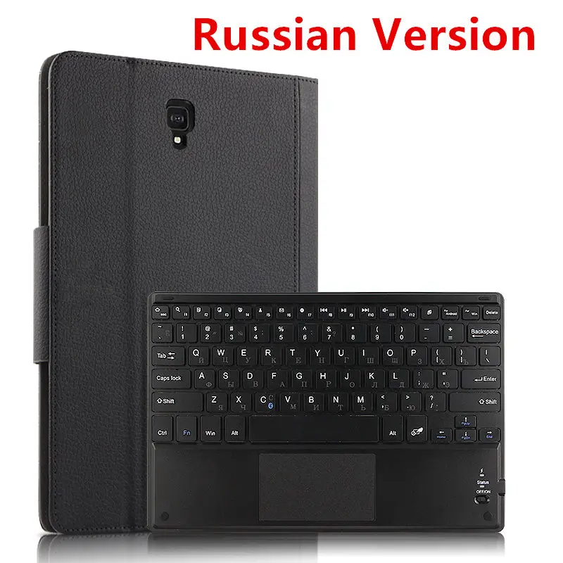 black Russian Чехол для samsung Galaxy Tab S4 10,5 SM-T830 T835 T837 Bluetooth Клавиатура Защитный чехол из искусственной кожи Tab S4 10," чехол для планшетного ПК - Цвет: black Russian