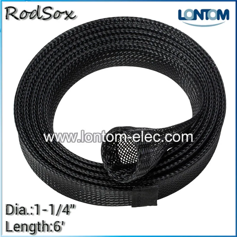 Черный цвет литья удочки кожи рукав крышка Sox перчатки куртка протектор 180 см (6