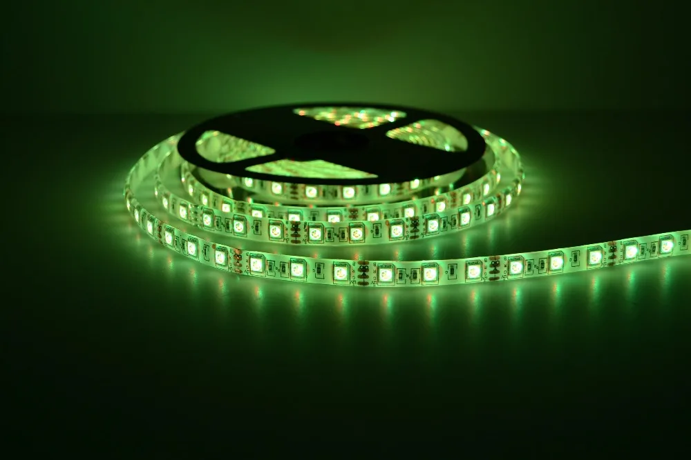 Светодиодная светодио дный лента 5050 RGB DC 12 В в 60 led s/m 5 м/лот Гибкая светодиодная