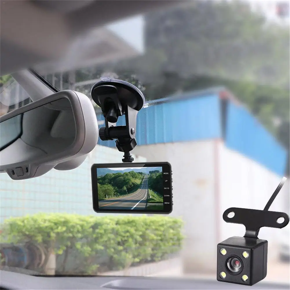 Мини Автомобильный видеорегистратор 4 дюйма с сенсорным экраном видео