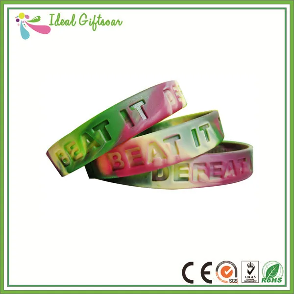 Китайский заводской силиконовый браслет под заказ камуфляжный оптовый