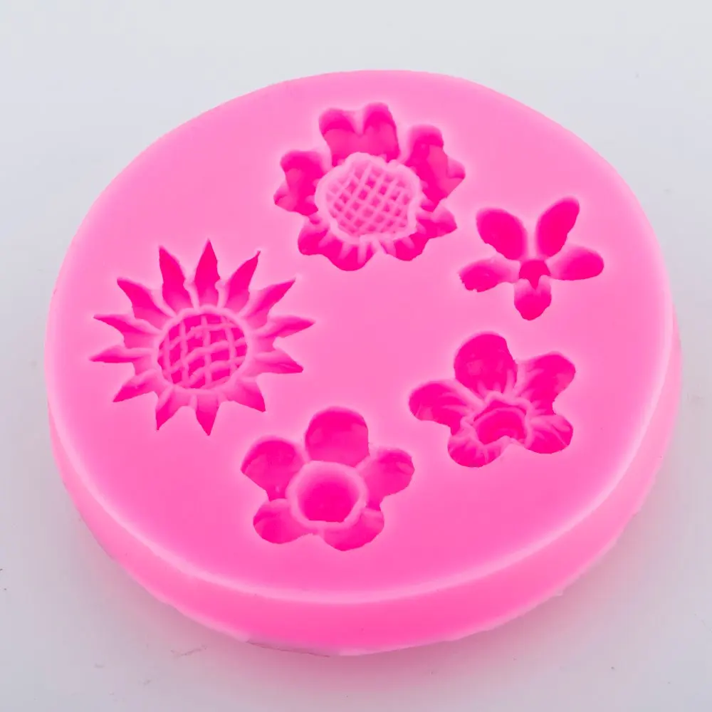 Форма цветка 3D помадка торт силиконовая форма для формы из полимерной глины