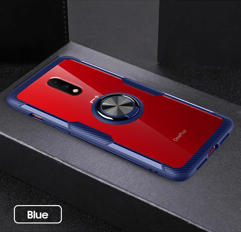 Для Oneplus 7 Чехол HD прозрачный магнитный автомобильный держатель чехол для Oneplus 6T 7 полное защитное кольцо задняя крышка One plus 6T capa