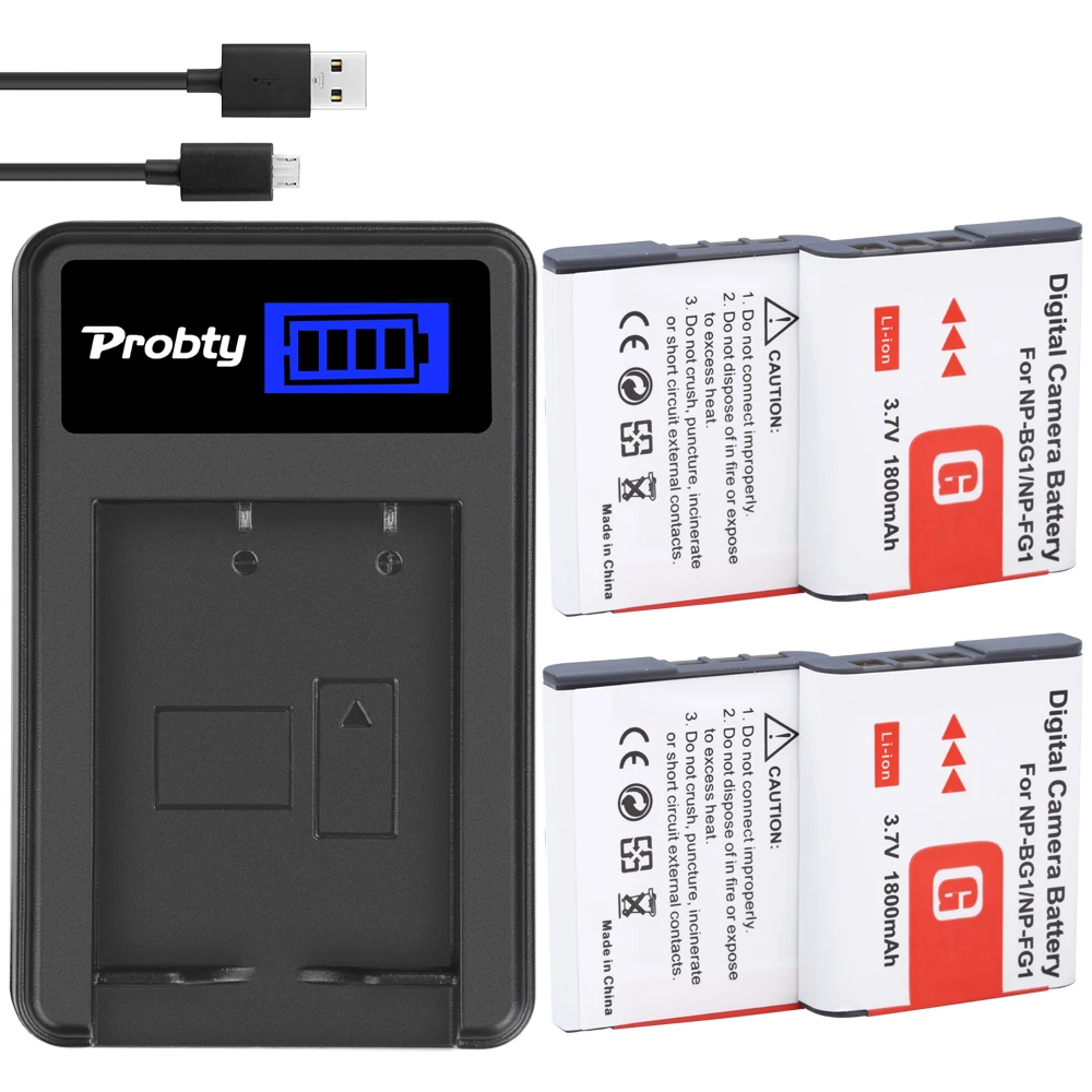 NP BG1 1800 мАч Высокая емкость Замена батареи и зарядное устройство для Sony DSC N1 T20 H7 H9