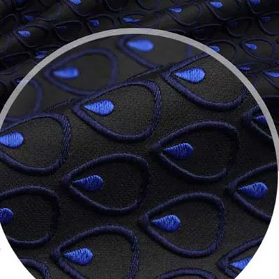 Black Blue 1 ярд 91*145 см, павлин жаккардовая одежда швейная парча ткань, ткань для пиджака костюм платье пальто, Diy швейная ткань - Цвет: Black Blue