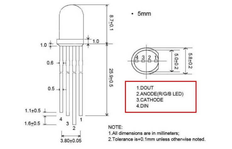 RGB светодиодный чип DC5V рассеянная круглая шляпа с WS2811 PL9823 APA106 чипсет внутри, F5 5 мм F8 8 мм Neo pixel светодиодный RGB полноцветный