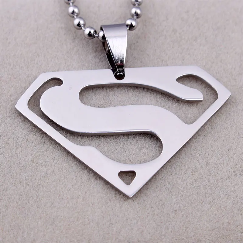 Модный панк череп кулон из нержавеющей стали большой Цвет Бэтмен Супермен Череп