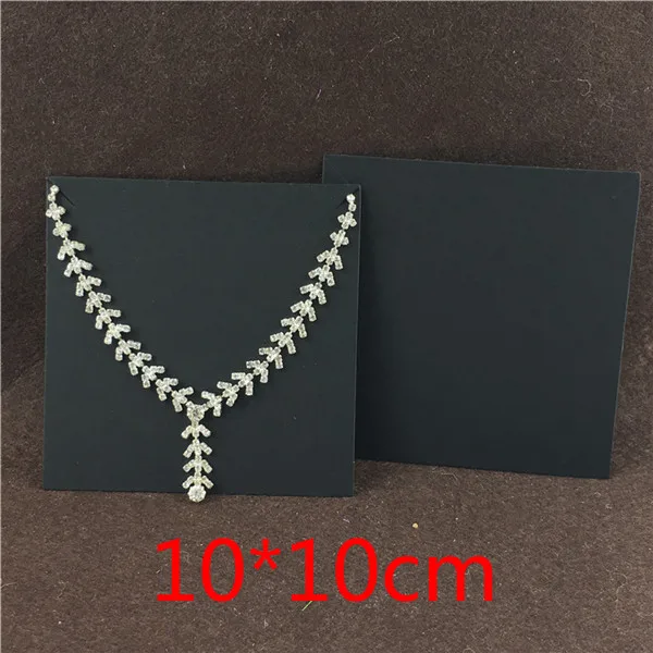 10x10cm Чистая крафт-бумага ожерелье карты простой стиль для моды большие ювелирные аксессуары отображает упаковочные карты Индивидуальные 50 шт./партия - Цвет: 10x10cm