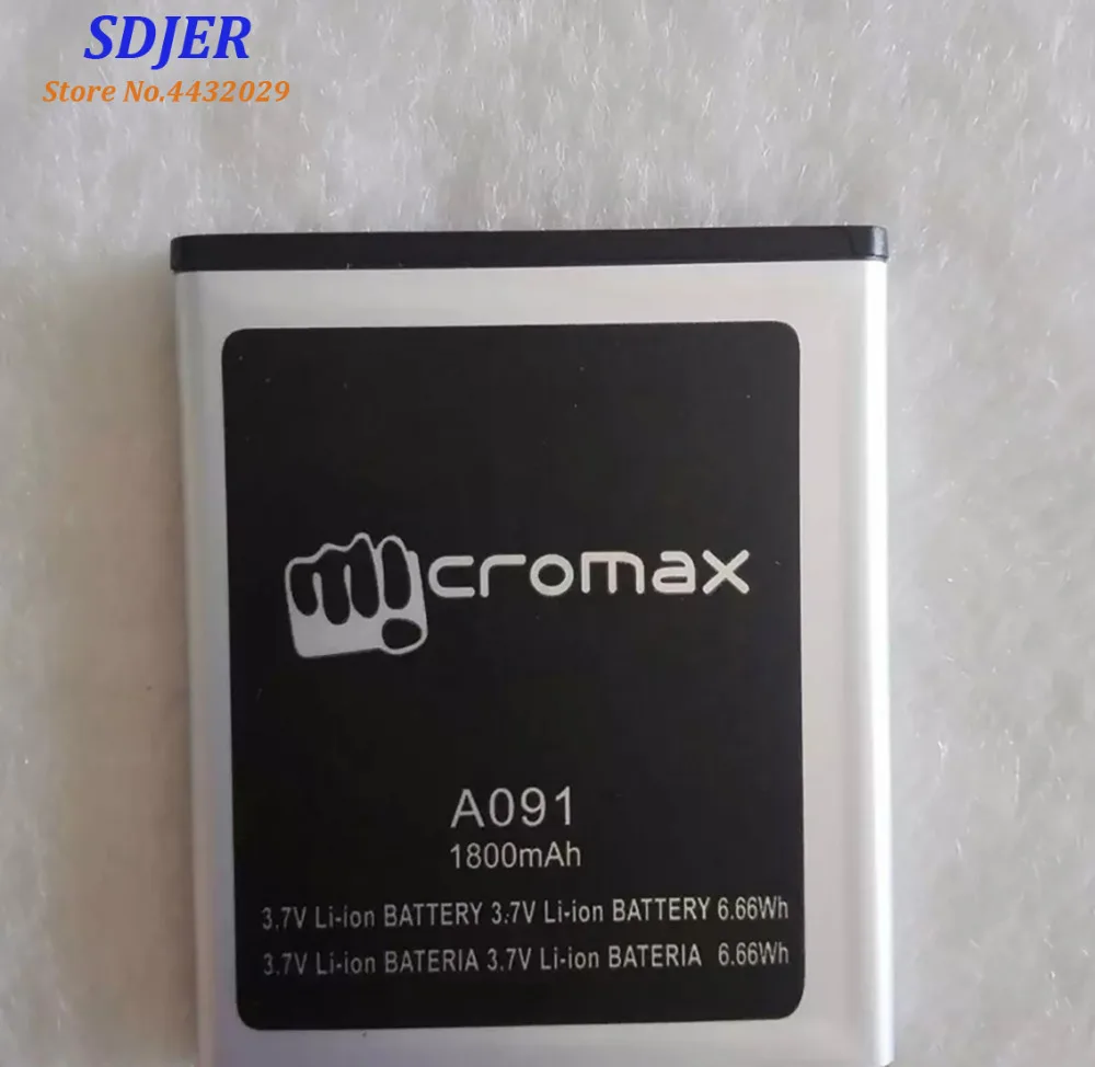Высокое качество оригинальный для Micromax A091 мобильный телефон литиевая батарея 1800