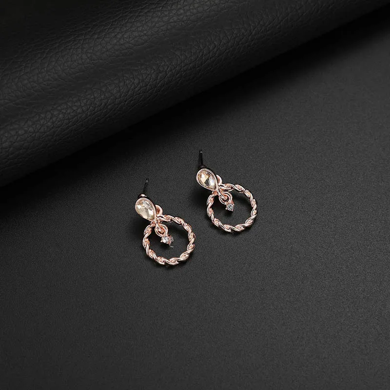 Простой круг серьги сплава Цепочки и ожерелья комплект из двух предметов |