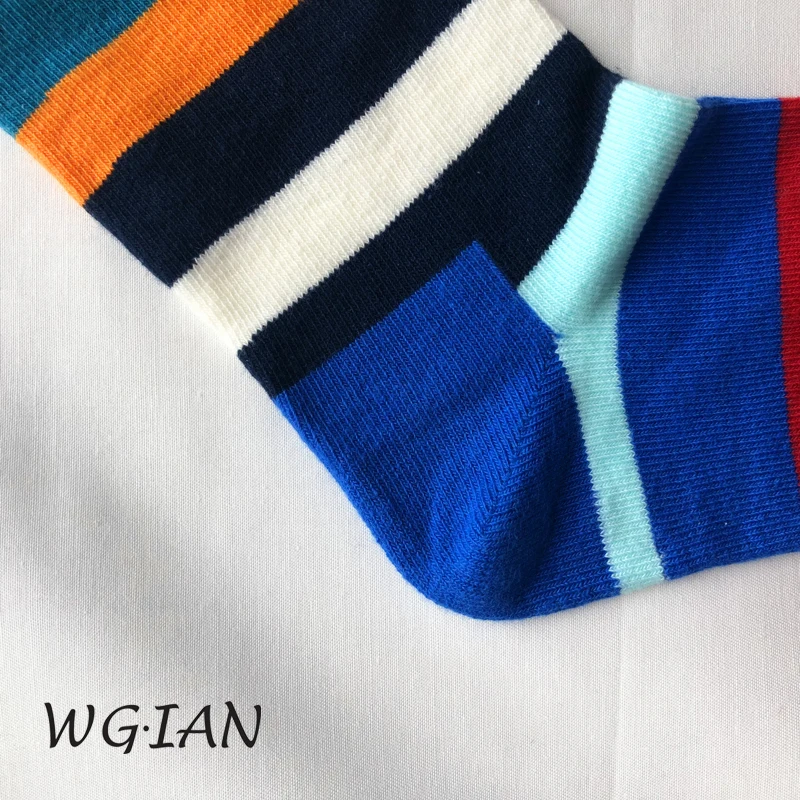 Мужские носки из хлопка в полоску с узором Happy Socks