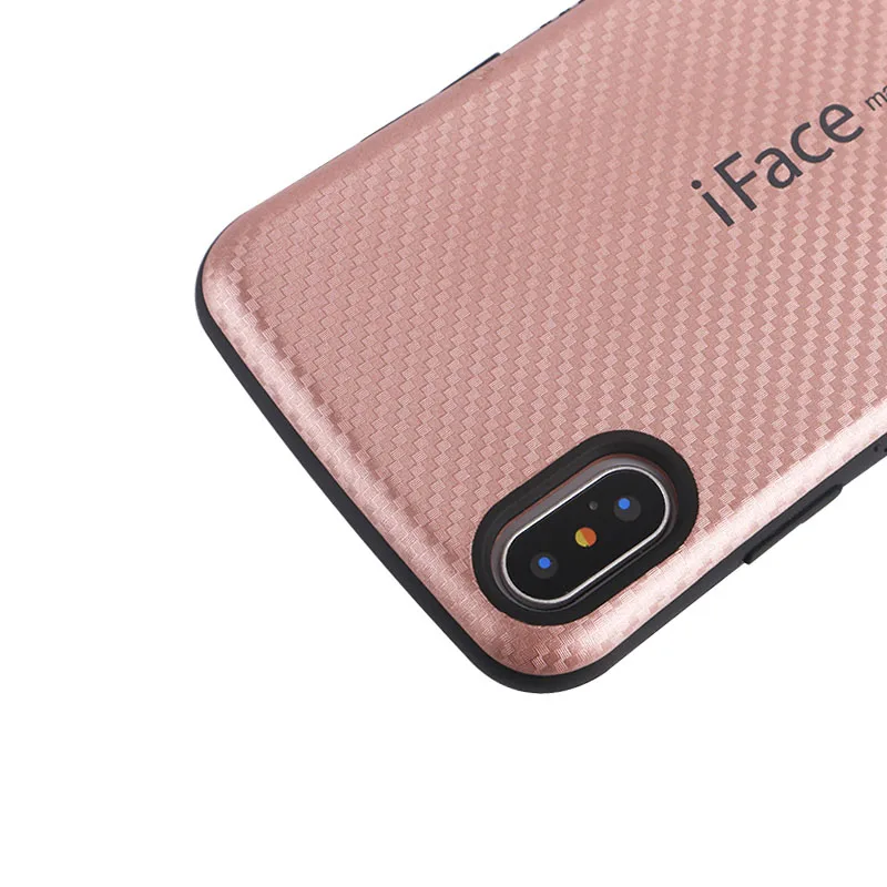 Чехол iFace Mall из углеродного волокна для iPhone X 5 8 дюйма сверхпрочная Противоударная