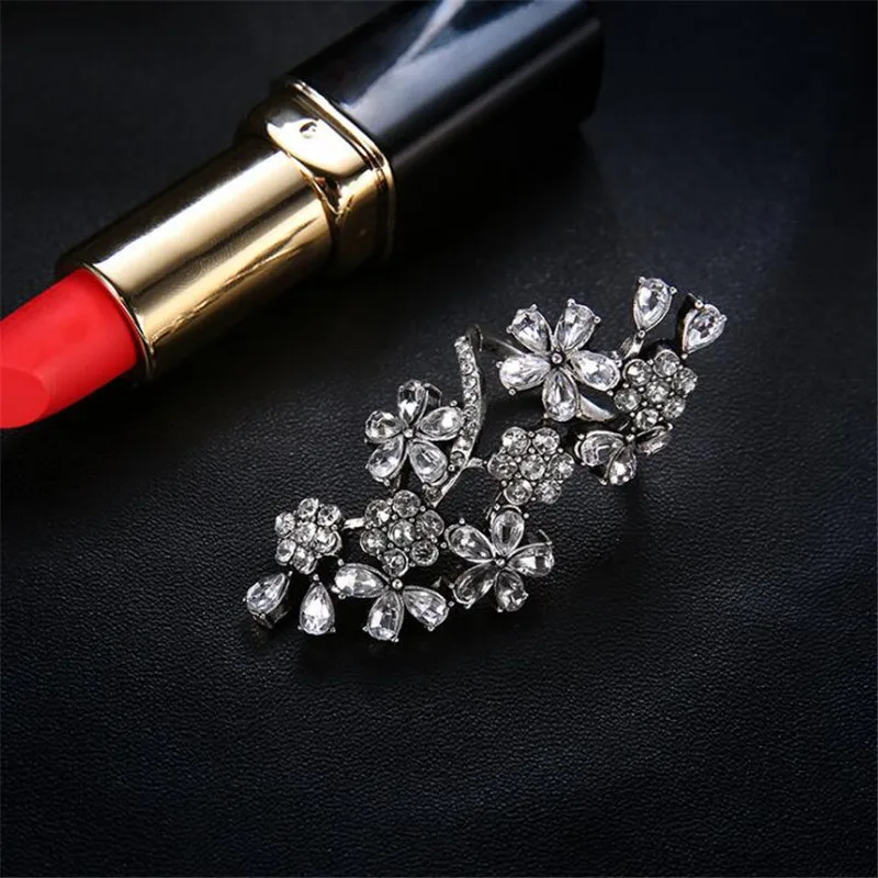 1 шт. кольца в стиле ретро с цветами кольцо камнем для женщин и девушек на костяшки