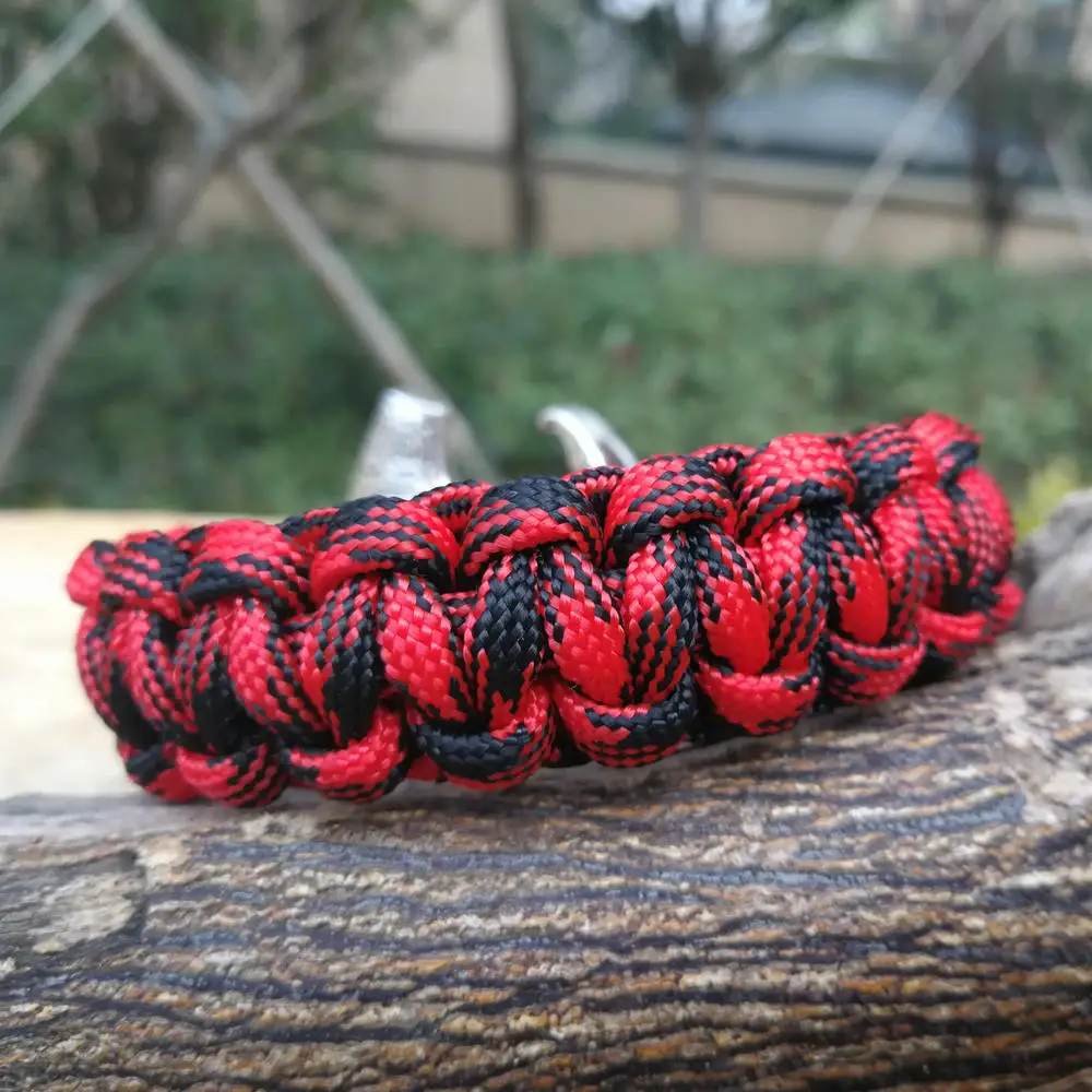 Браслет из паракорда с бисером Руна викингов браслет амулетом в виде рун и узлом