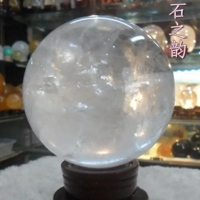1400 г Натуральный прозрачный кварцевый ХРУСТАЛЬНЫЙ ШАР СФЕРА + подставка | Дом и