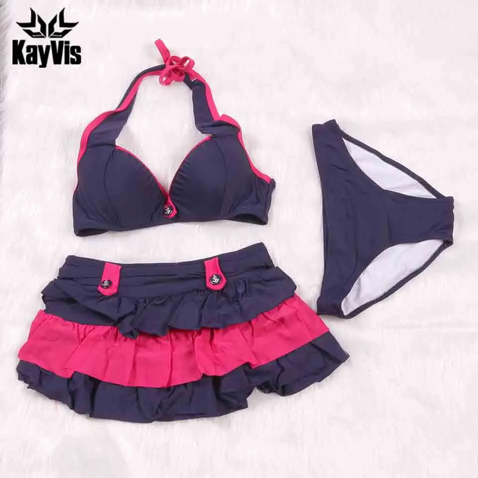 Женский купальник бикини KayVis летний комплект из трех предметов с пуш ап пляжный