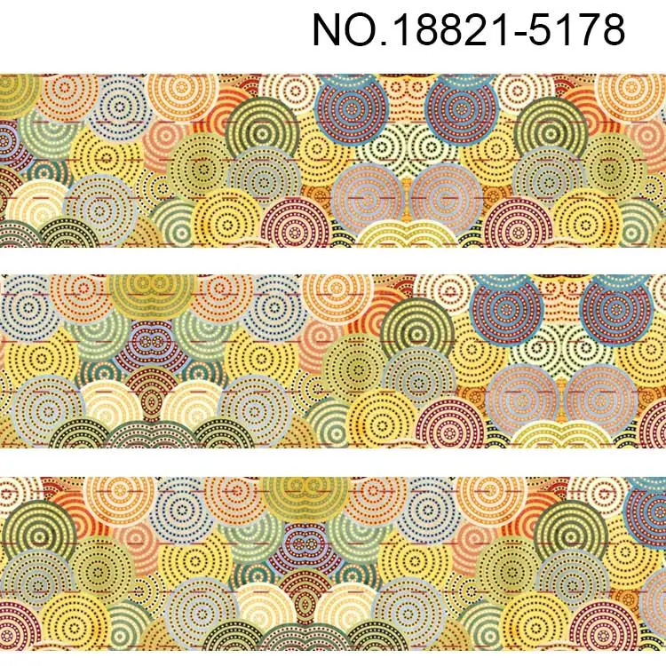 Новая Геометрическая лента 50 ярдов темного цвета с принтом корсажная 5177-5188 | Дом и