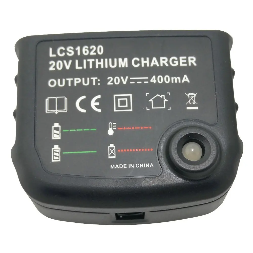 Сменное зарядное устройство LCS1620 AC100V-240V для BLACK& DECKER, литиевая батарея для электроинструментов, 14,4 В, 18 в, 20 в, LB20, LBX20, LBXR20, вилка стандарта США/ЕС