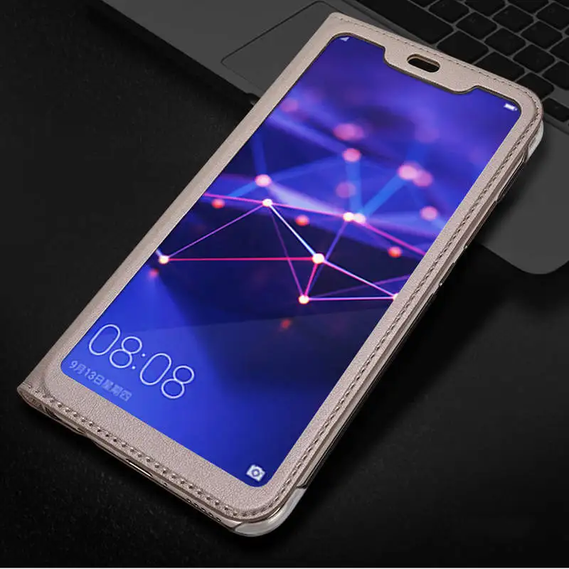 Умный чехол для Xiaomi Redmi Note 5, чехол с полным окошком из искусственной кожи, откидной Чехол, защитный чехол для Xiaomi Redmi Note 5 Pro