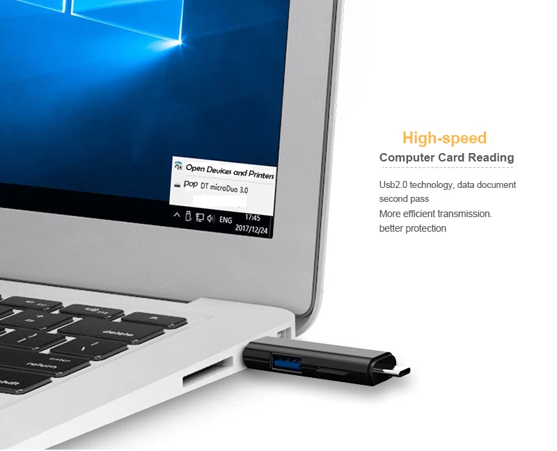 Type C, micro USB и USB 3 в 1 OTG Кардридер высокоскоростной USB2.0 Универсальный OTG TF/USB для Android Компьютерный удлинитель-переходник