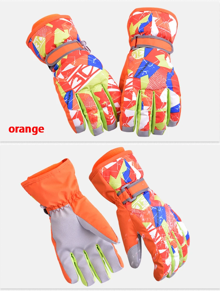 Детские зимние теплые лыжные перчатки для мальчиков и девочек, спортивные водонепроницаемые ветрозащитные зимние перчатки для езды на велосипеде, сноуборде, лыжах, перчатки для детей