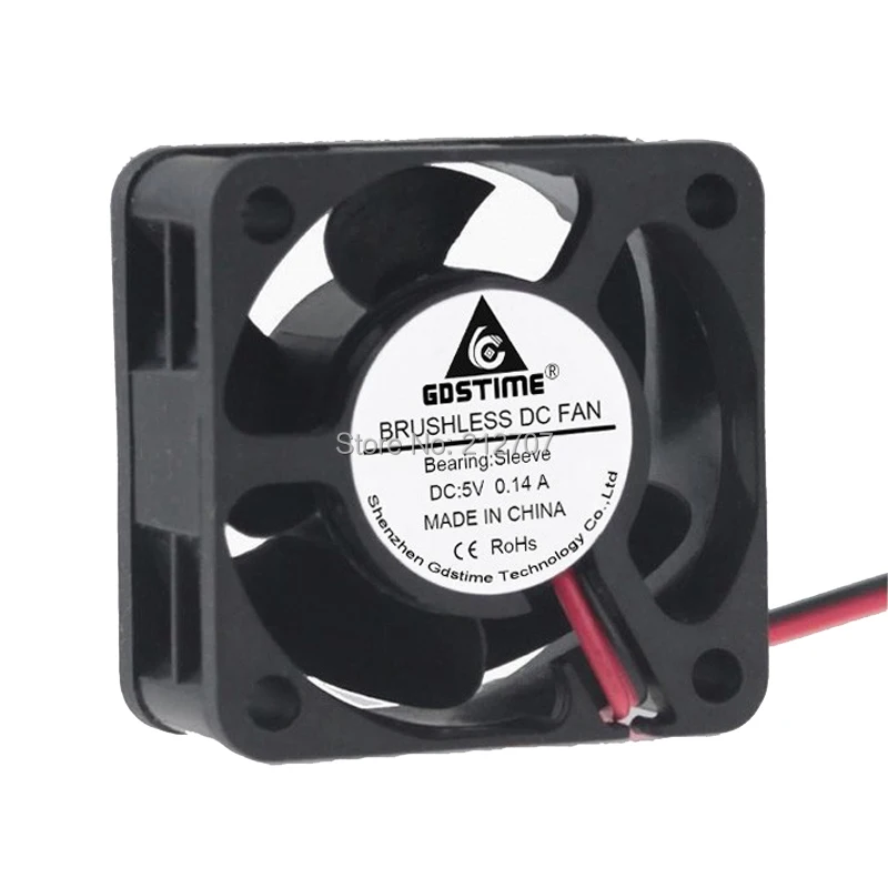 10 шт. Gdstime DC XH2.54 2Pin 4020 40 мм 1 57 дюйма 5 в 40x20 вентилятор охлаждения|cooling fan|5v fan 20mm20mm 5v |