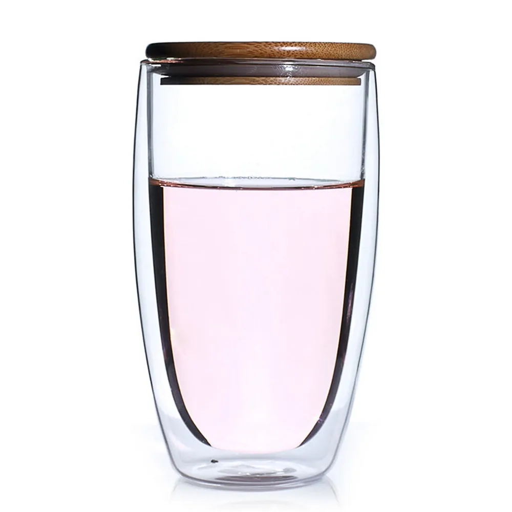 450 мл стеклянная кружка с двойными стенками прозрачная ручная работа мини чашка