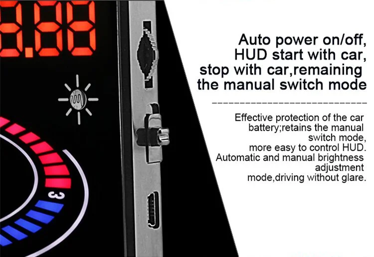 GEYIREN hud Дисплей автомобиля E300 3S-R8 HUD OBD II EUOBD сигнализация напряжения температура воды Спидометр лобовое стекло Автомобильная электроника
